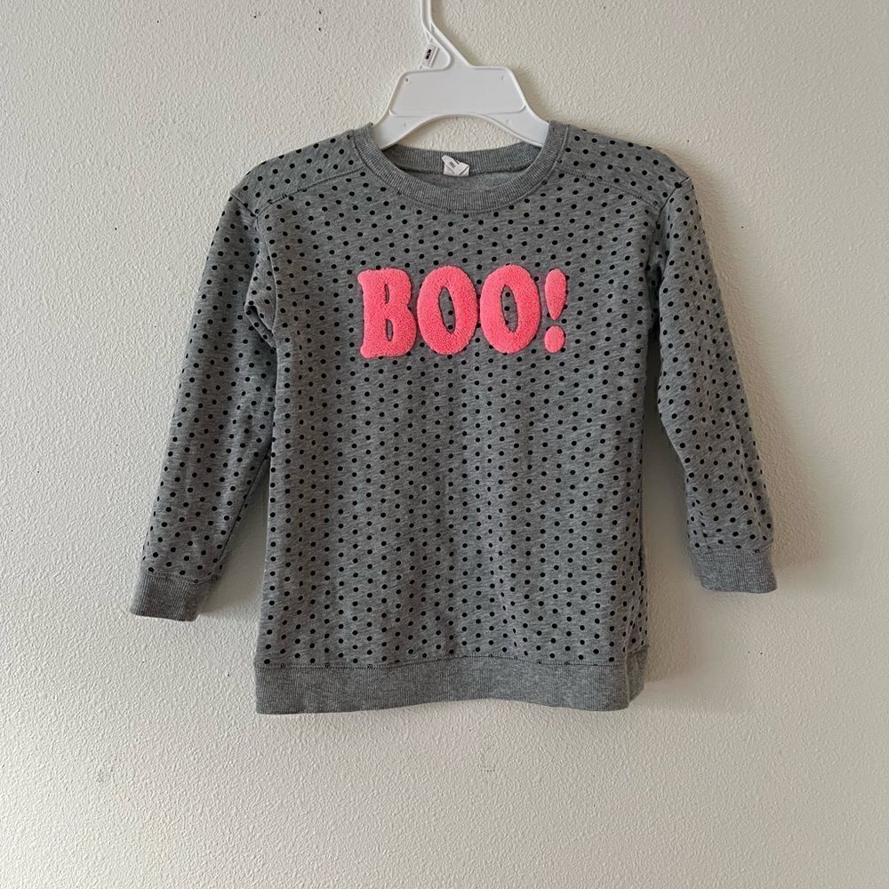 Baby Gap Black size 5 Polka Dot Pink BOO!Sweater
